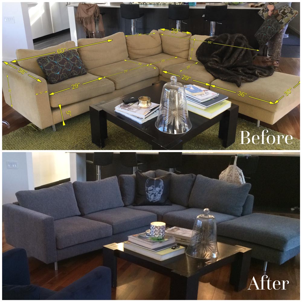 Custom Swivel Chairs And Sectional, How Much Does It Cost To Reupholster A Sectional Sofa