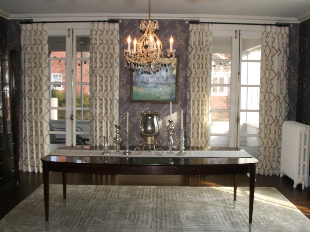 Dining-Room-drapes-pleated-linen-installed 011